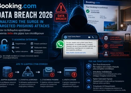 Alternative Text Booking.com Data Breach 2026 Generate Alt Learn how to describe the purpose of the image(opens in a new tab). Leave empty if the image is purely decorative.Title Booking.com Data Breach 2026 Caption How leaked booking data fueled targeted phishing attacks in 2026 Description Cyber security illustration focused on the Booking.com data breach, phishing attacks and social engineering risks targeting travelers. File URL: https://levelzero.gr/wp-content/uploads/2026/05/ChatGPT-Image-15-Μαΐ-2026-05_15_29-μ.μ.png Copy URL to clipboard