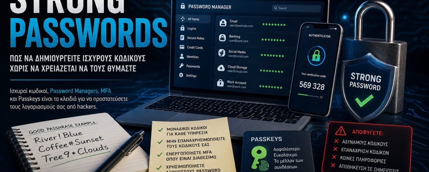 Strong Passwords and Password Manager for Online Account Security